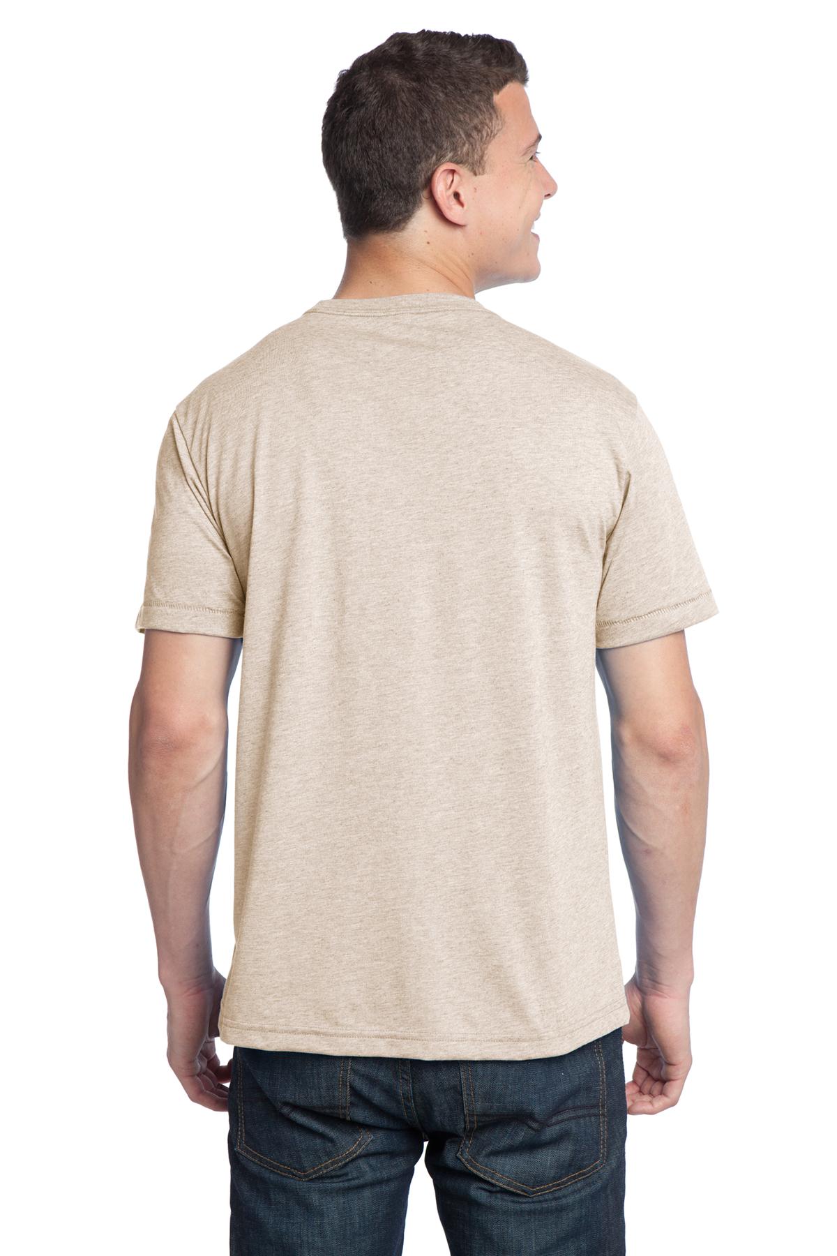 DT142 District - Young Mens Tri-Blend Crewneck Tee. - Back Image