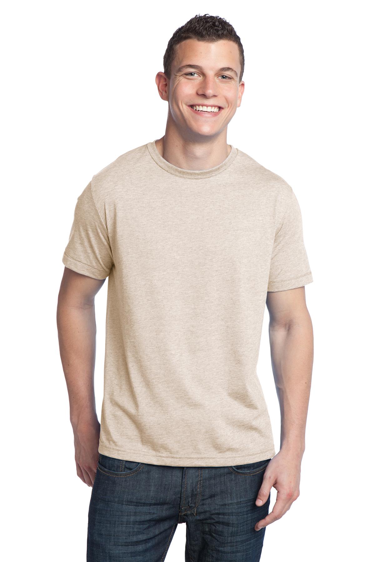 DT142 District - Young Mens Tri-Blend Crewneck Tee.
