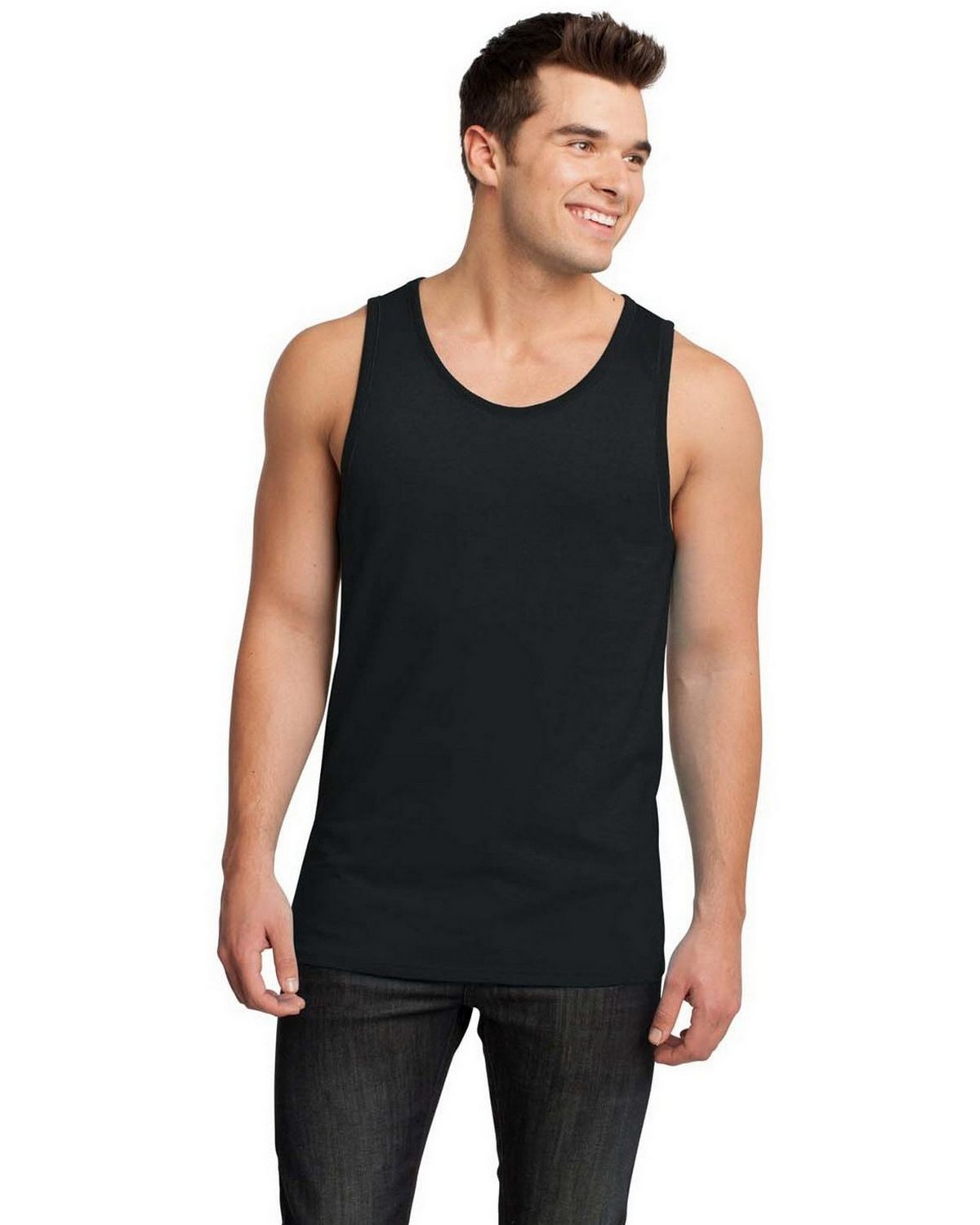 DT1500 District - Young Mens Cotton Ringer Tank