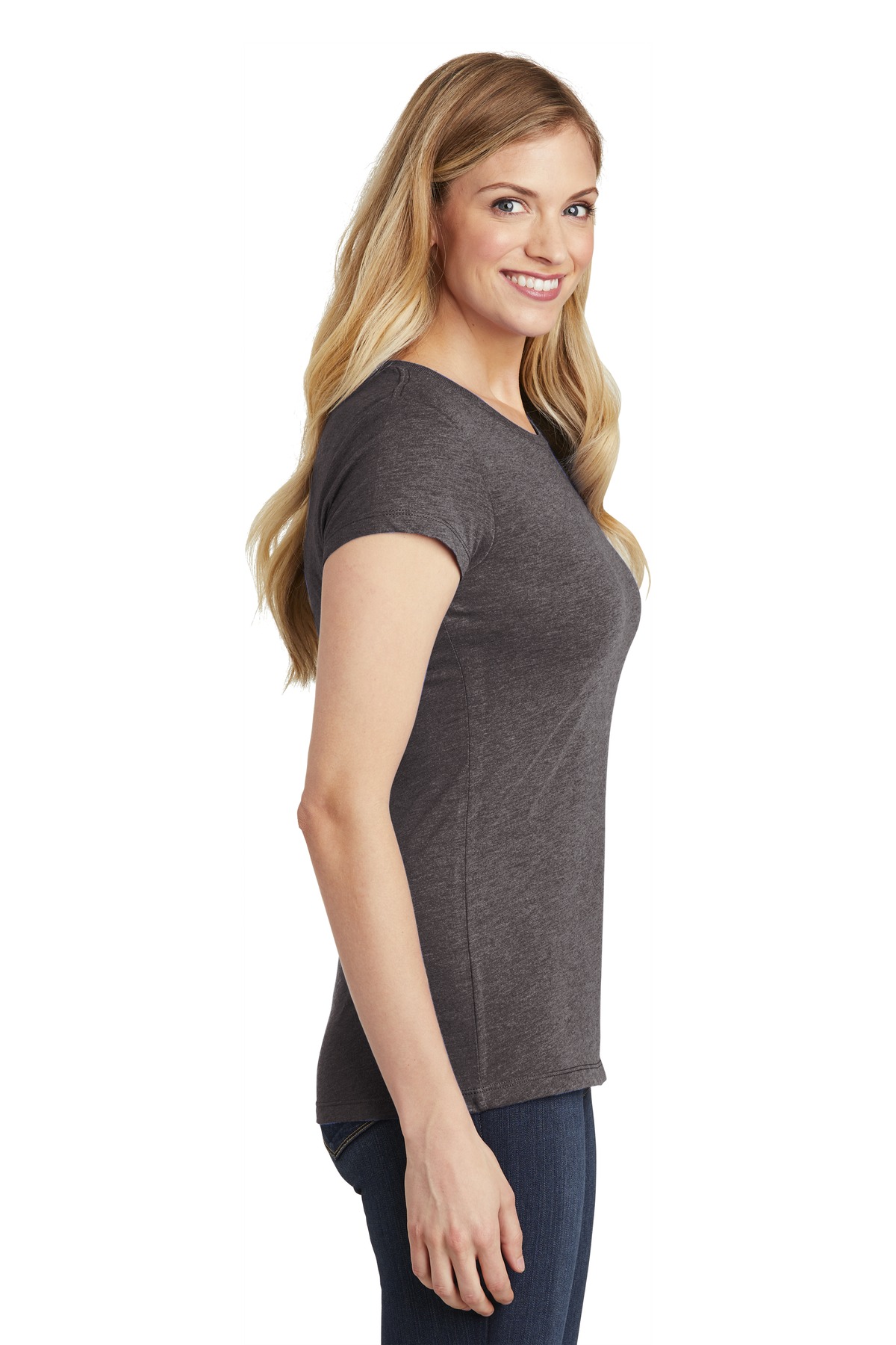 DT155 District Womens Fitted Perfect Tri Tee. - Siide Image