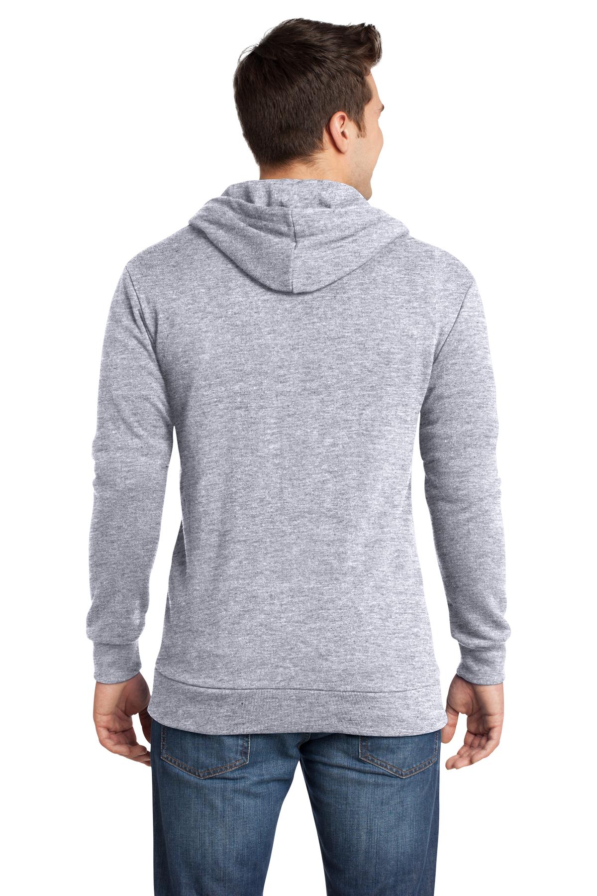 DT190 District - Young Mens Core Fleece Full-Zip Hoodie DT190 District - Young Mens Core Fleece Full-Zip Hoodie - Back Image