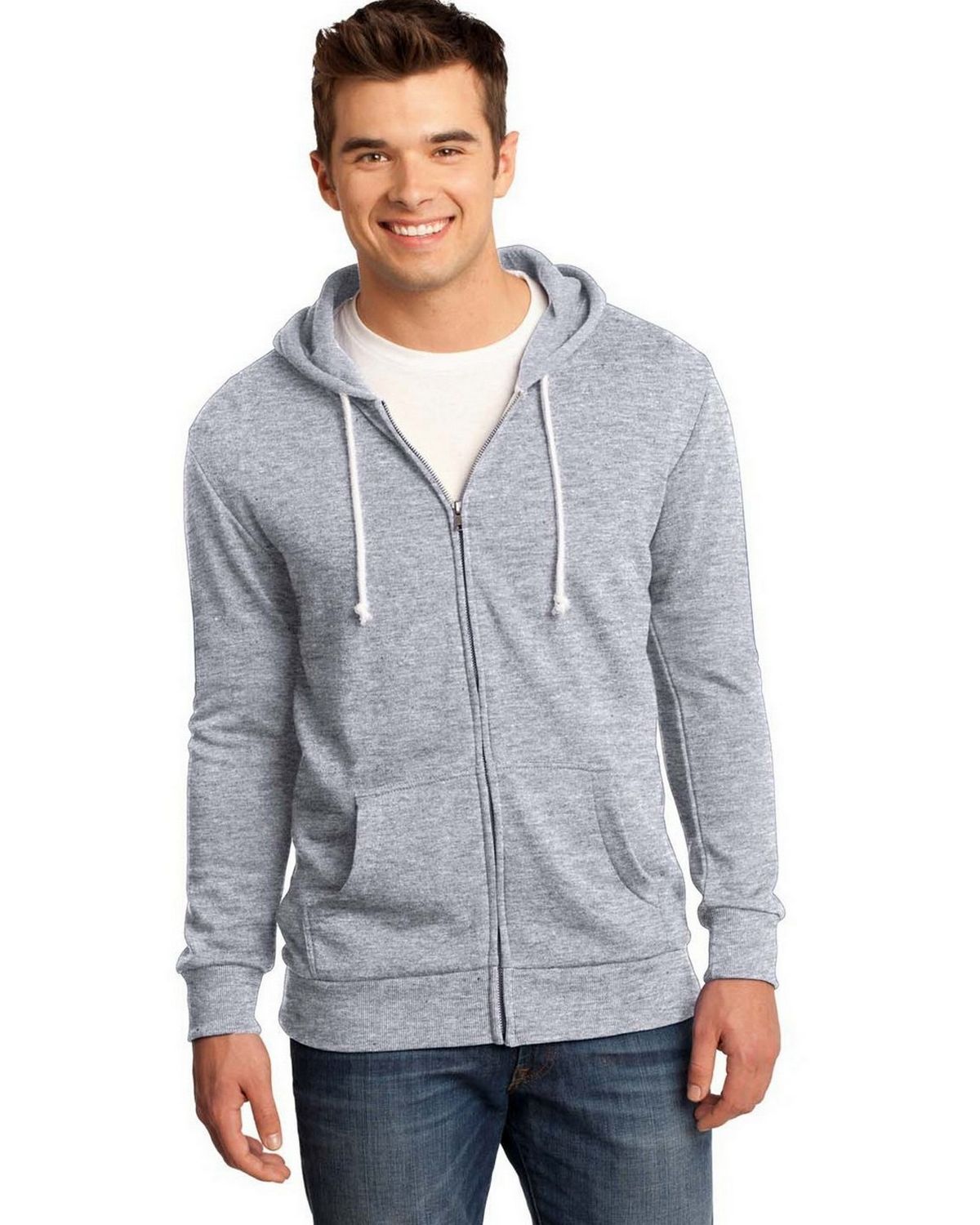 DT190 District - Young Mens Core Fleece Full-Zip Hoodie DT190 District - Young Mens Core Fleece Full-Zip Hoodie