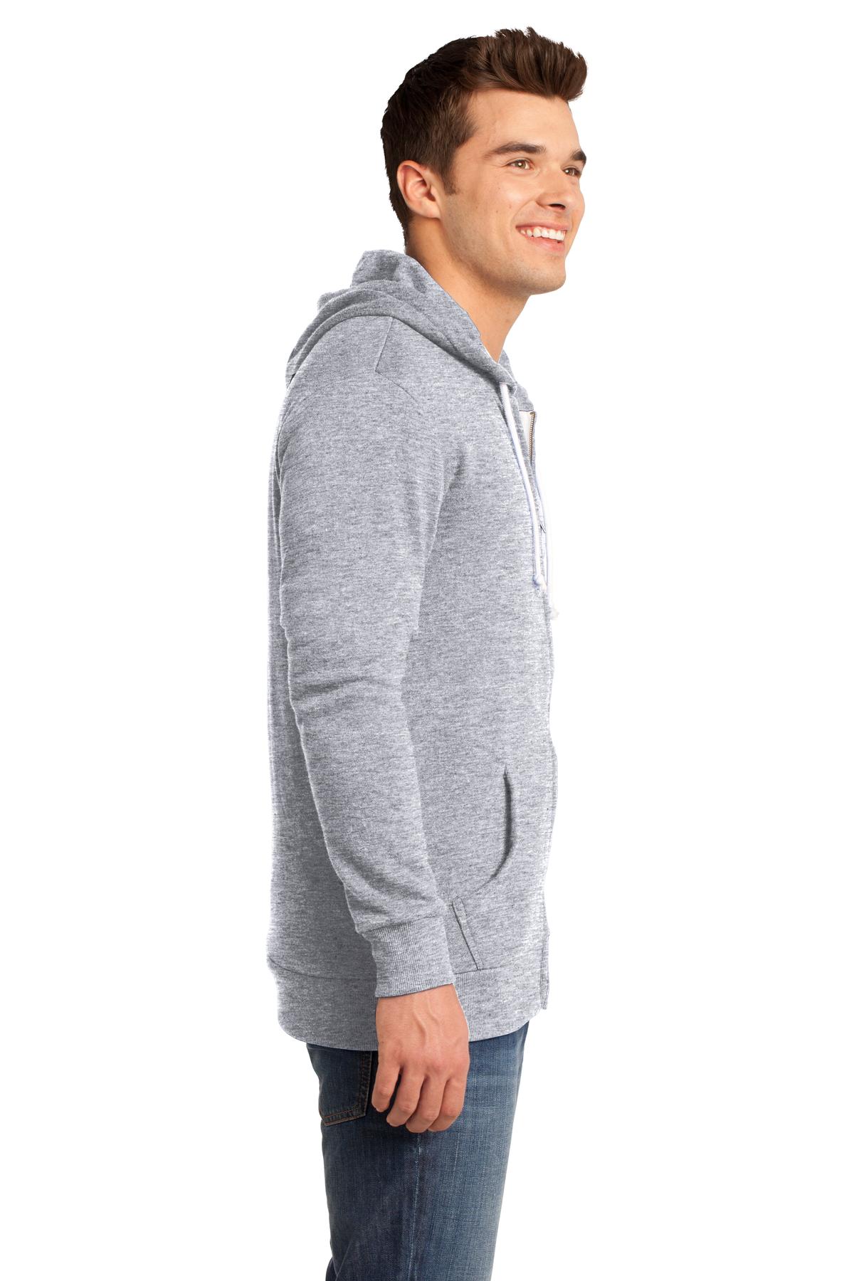 DT190 District - Young Mens Core Fleece Full-Zip Hoodie DT190 District - Young Mens Core Fleece Full-Zip Hoodie - Siide Image