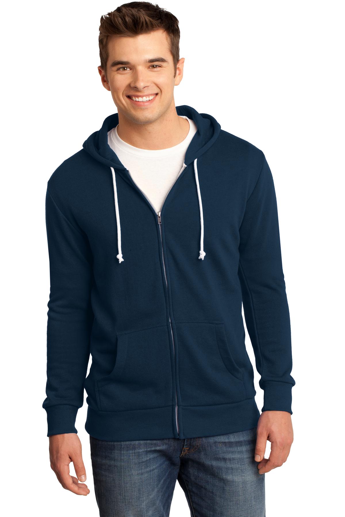 District Screen Print DT190 - Young Mens Core Fleece Full-Zip Hoodie