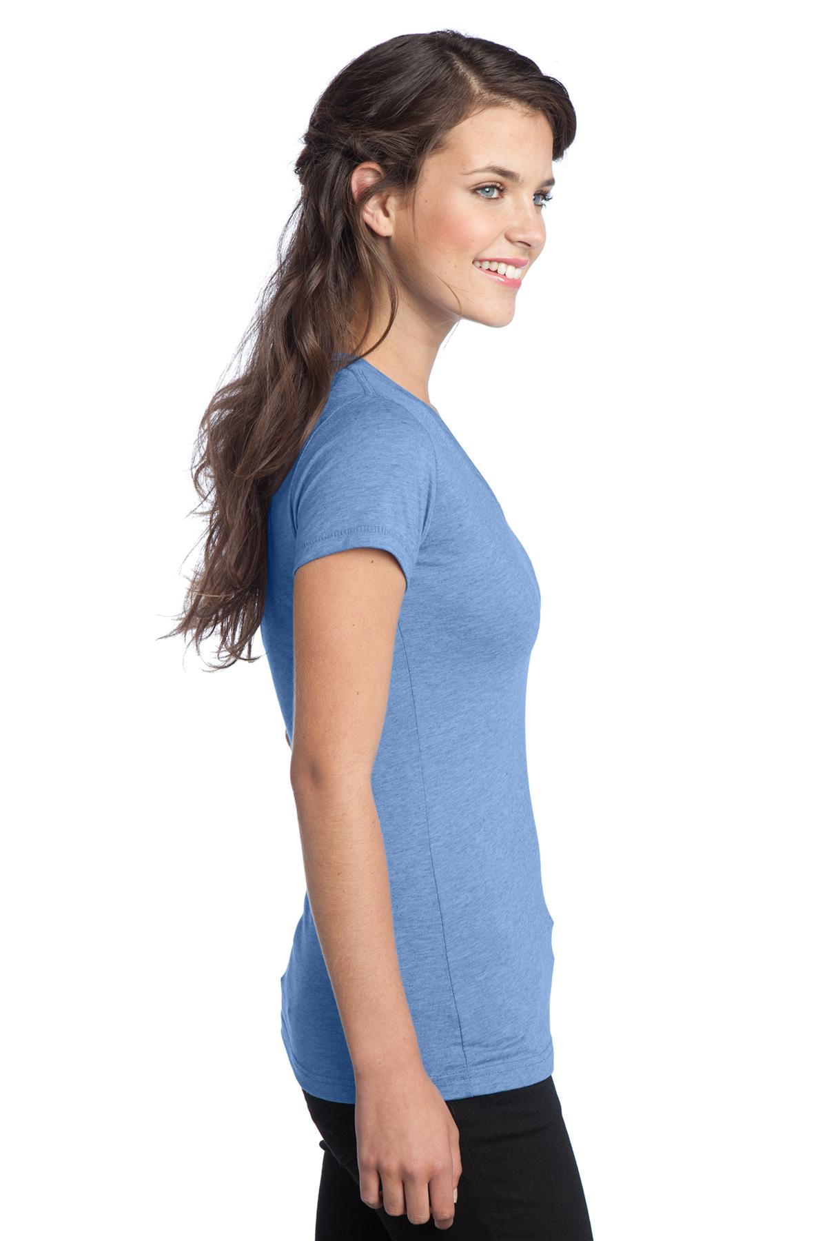 DT242V District Juniors Tri-Blend V-Neck Tee. - Siide Image