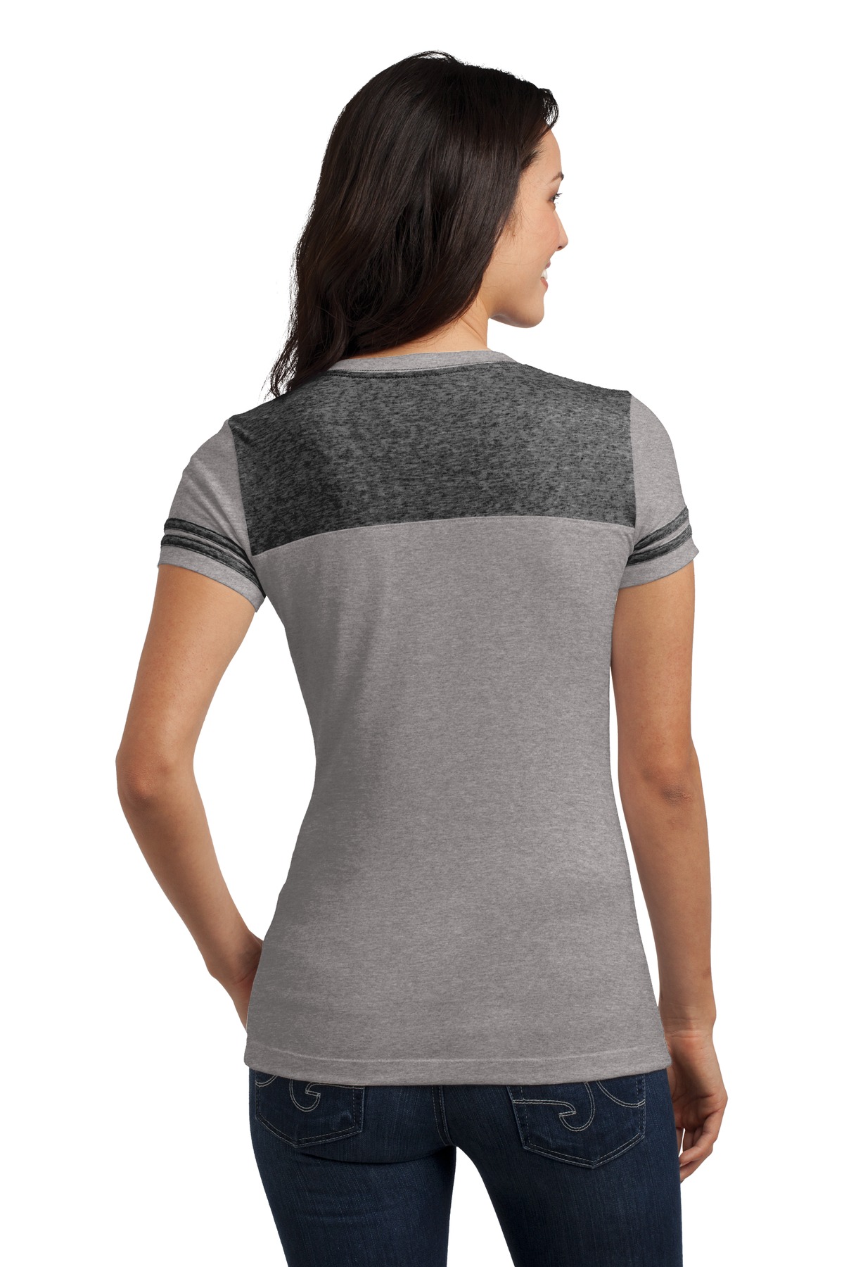 DT264 District Juniors Varsity V-Neck Tee. - Back Image