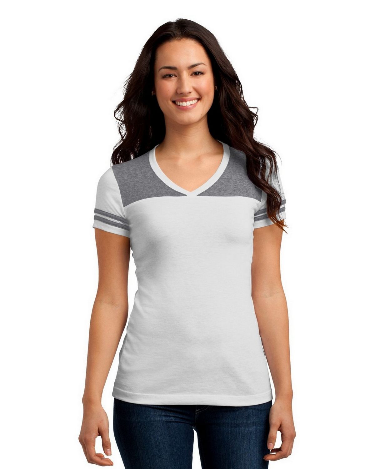 DT264 District Juniors Varsity V-Neck Tee.