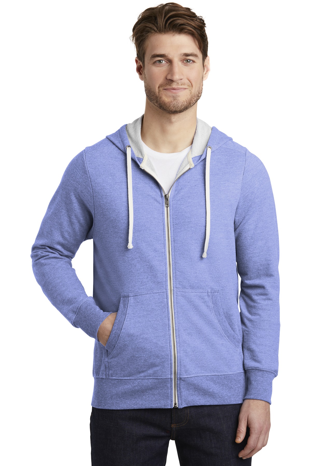 DT356 District Perfect Tri French Terry Full-Zip Hoodie.