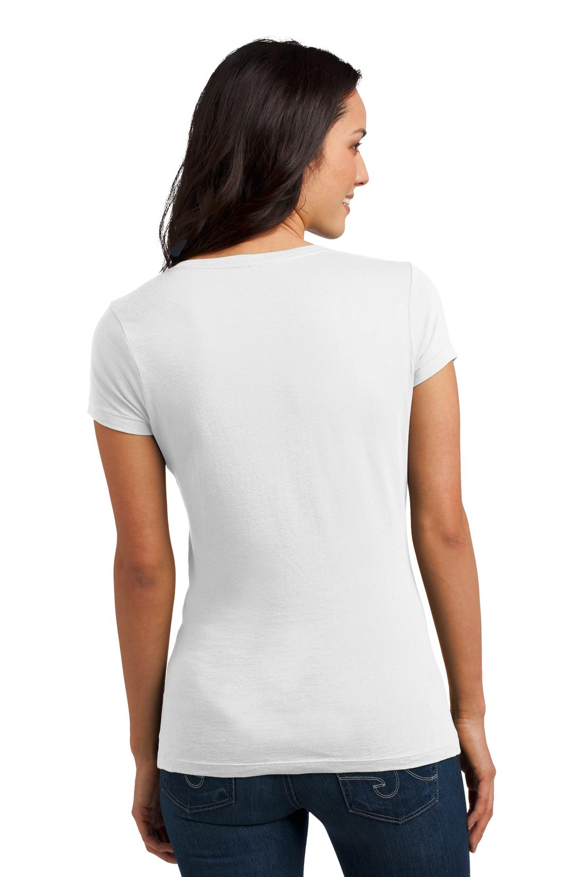 DT4501 District Juniors Soft Wash V-Neck Tee. DT4501 District Juniors Soft Wash V-Neck Tee. - Back Image