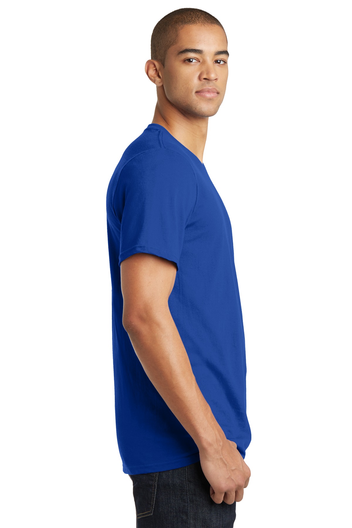 District Direct to Film (DTF) DT5500 - Young Mens The Concert Tee V-Neck - Siide Image