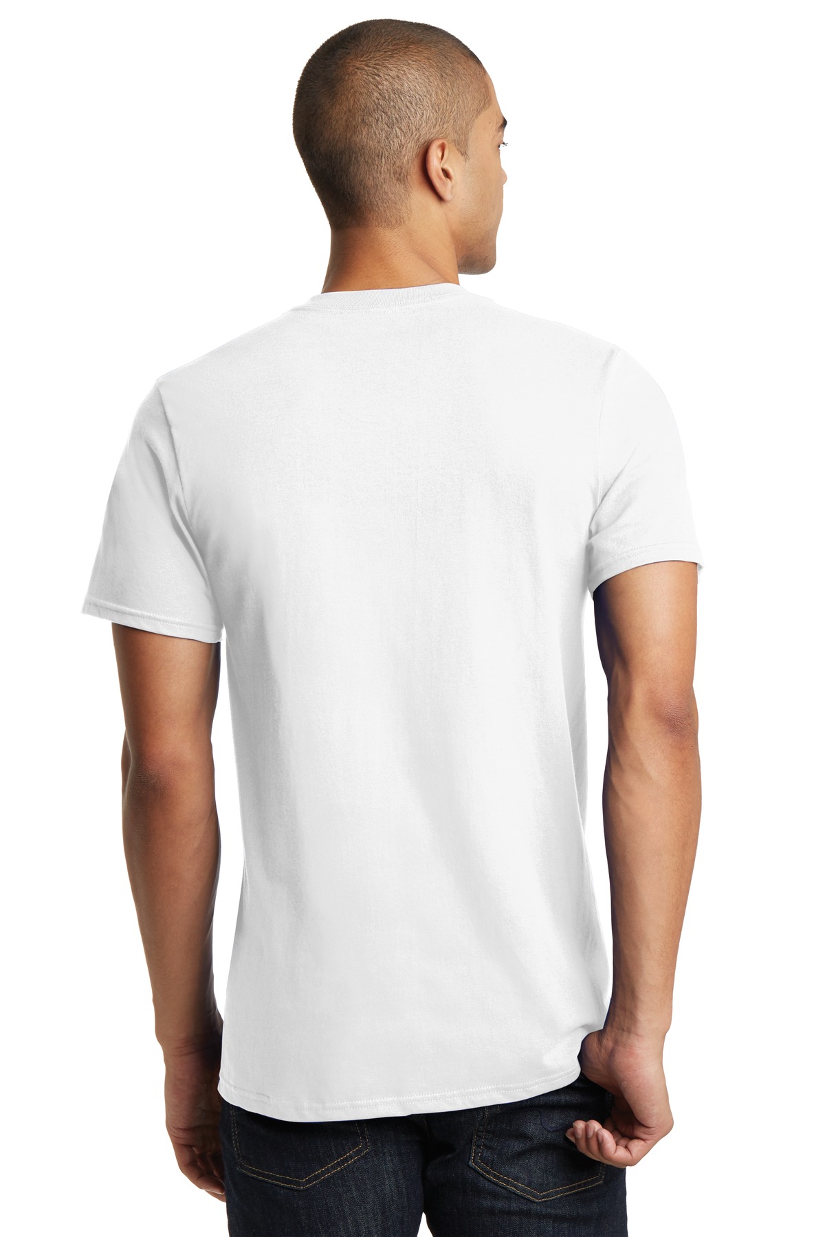 DT5500 District - Young Mens The Concert Tee V-Neck - Back Image