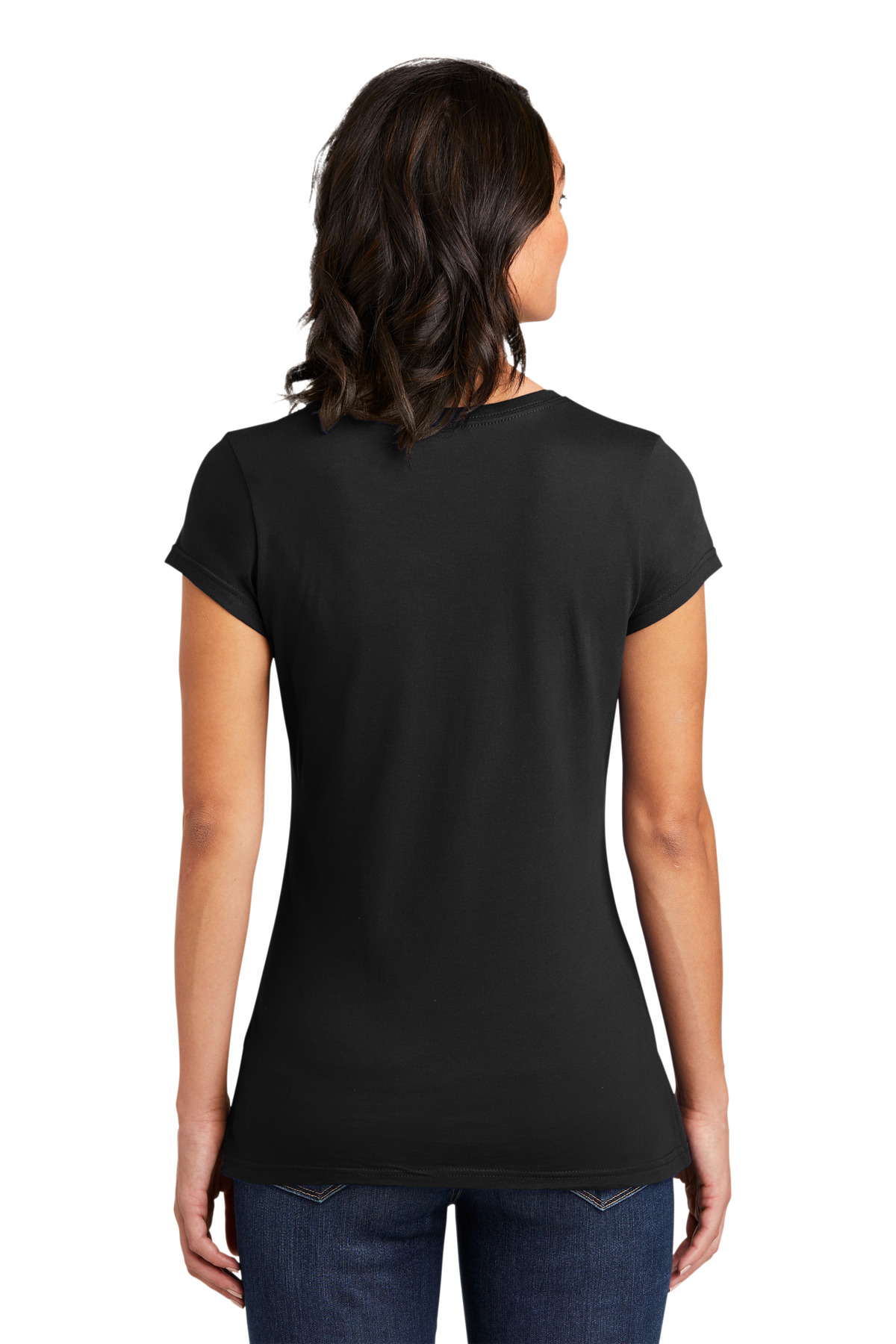 DT6001 District Womens Fitted Very Important Tee - Back Image