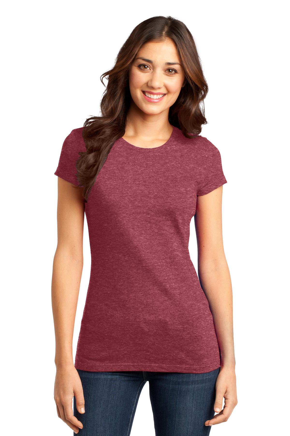 District Embroidery DT6001 Womens Fitted Very Important Tee .