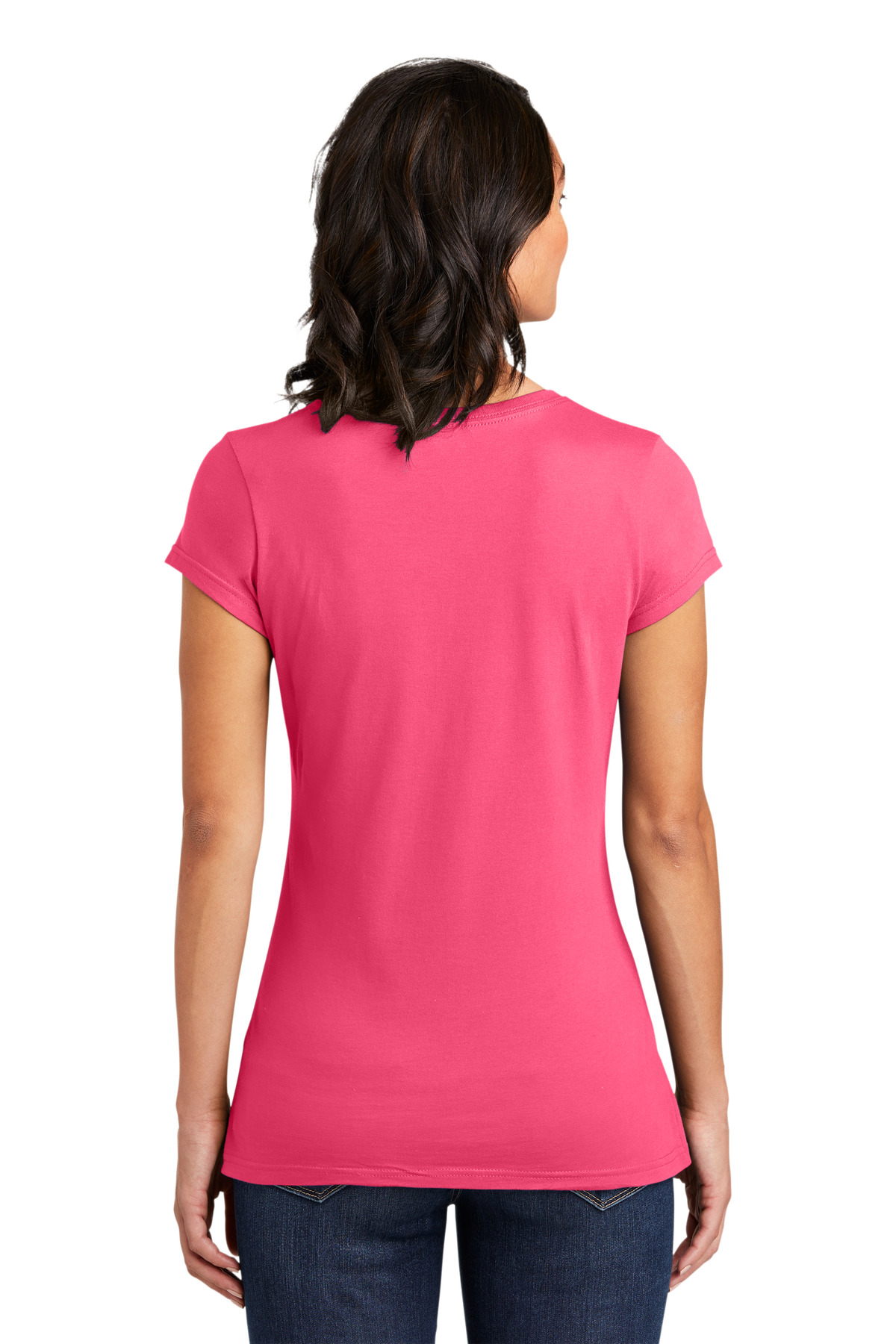 DT6001 District Womens Fitted Very Important Tee . DT6001 District Womens Fitted Very Important Tee . - Back Image