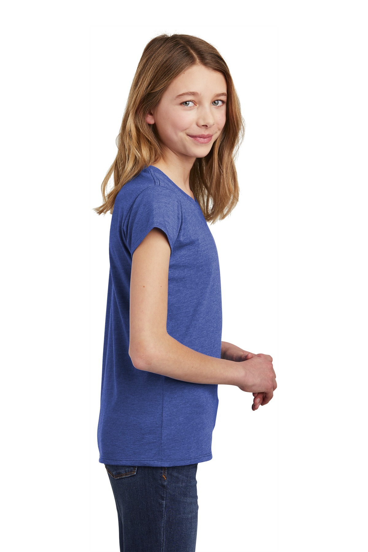 DT6001YG District Girls Very Important Tee . - Siide Image