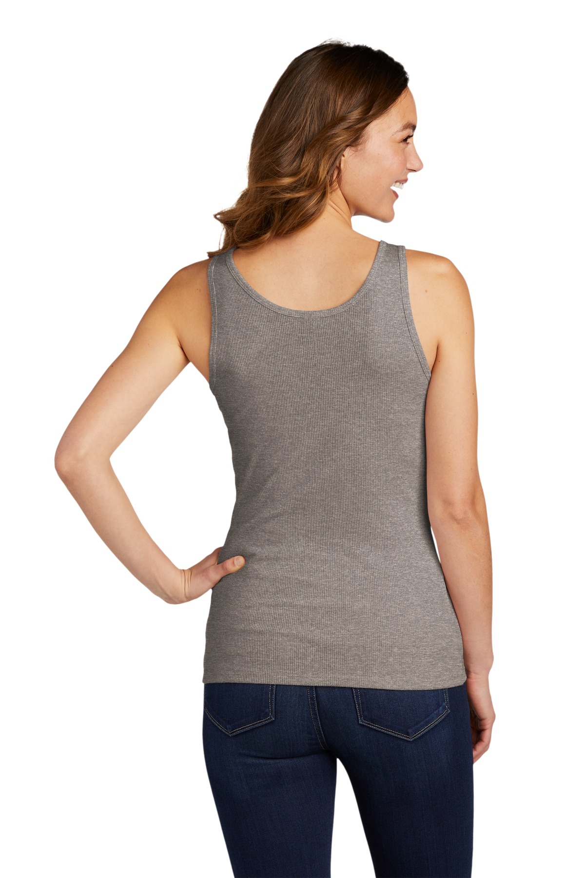 DT6021 District Womens V.I.T. Rib Tank DT6021 District Womens V.I.T. Rib Tank - Back Image