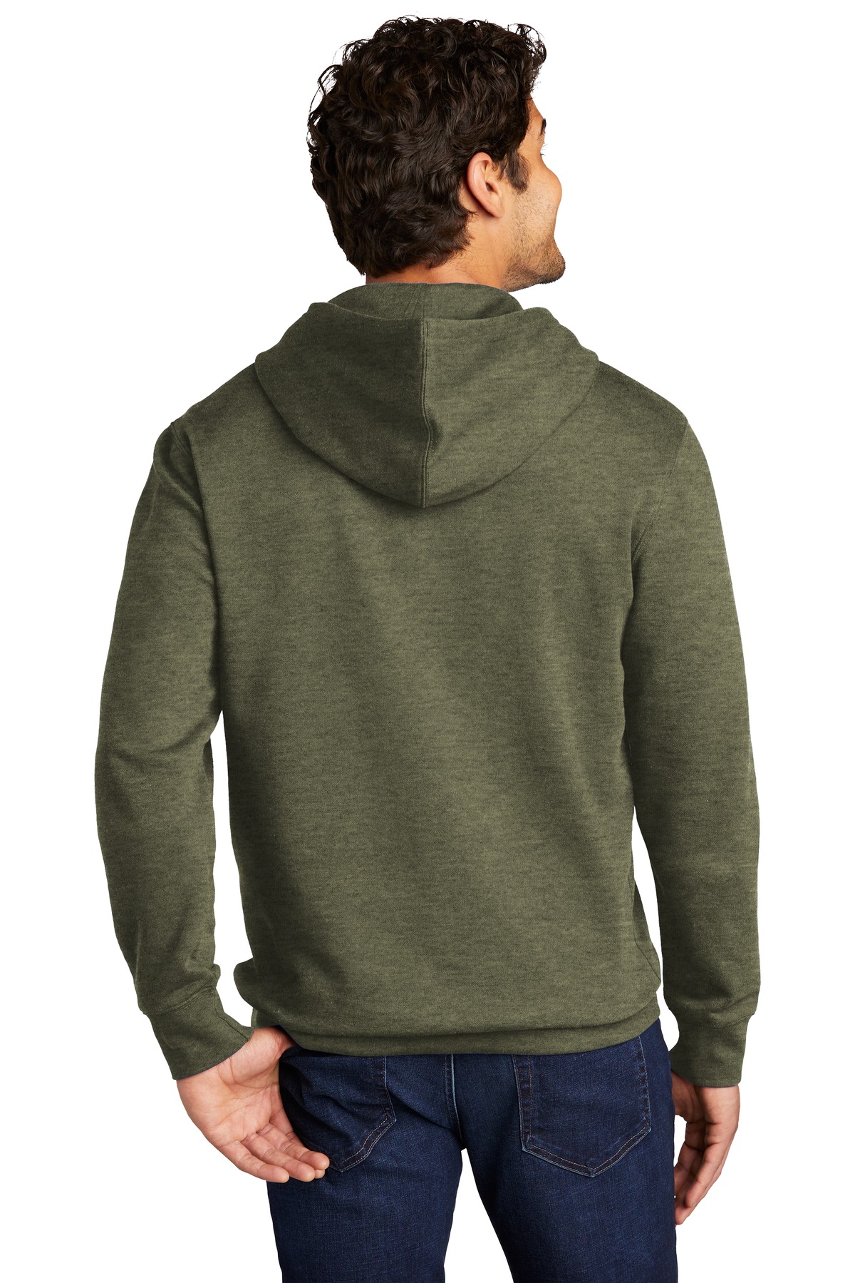 DT6100 District V.I.T. Fleece Hoodie - Back Image