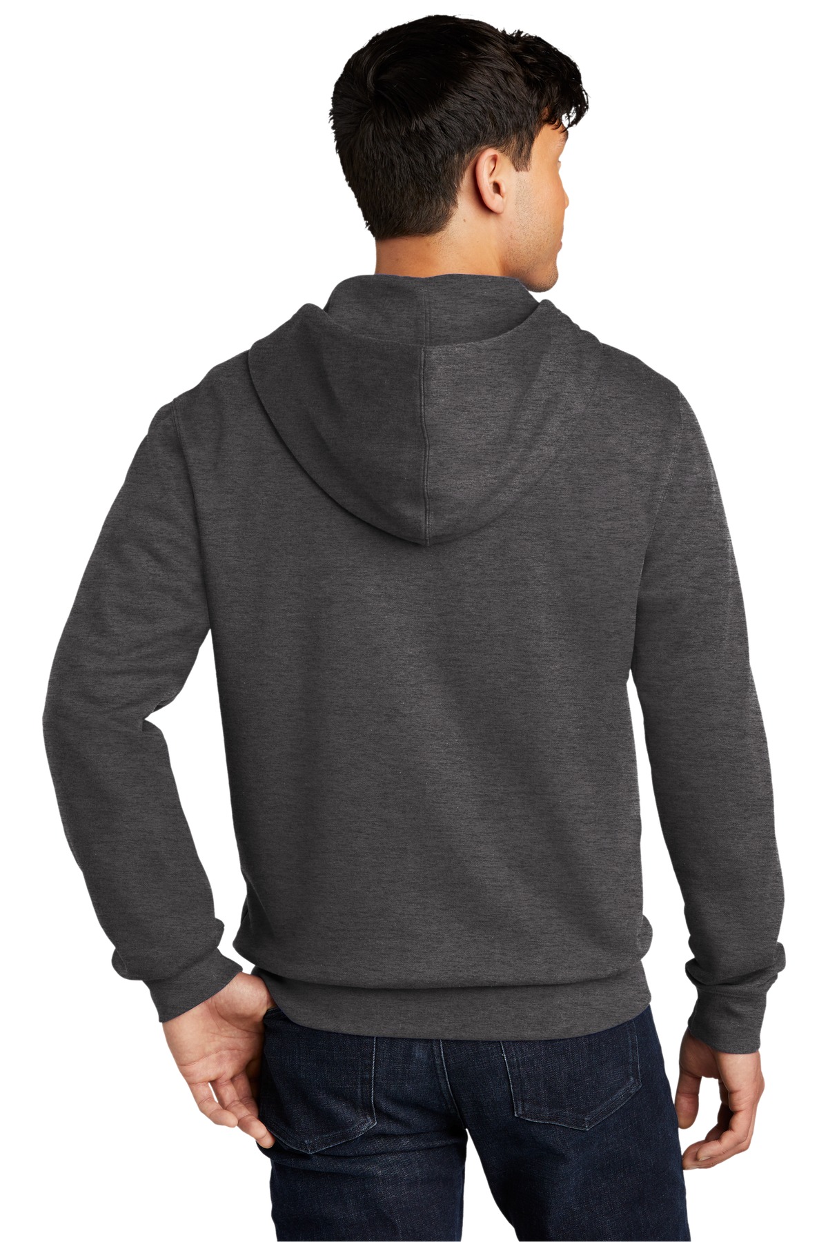 DT6102 District V.I.T. Fleece Full-Zip Hoodie - Back Image