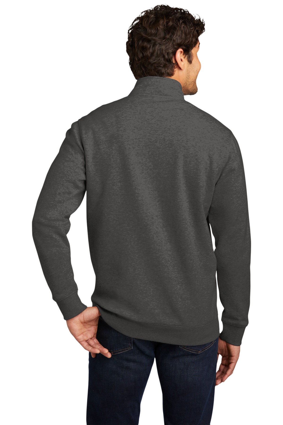 DT6106 District V.I.T. Fleece 1/4-Zip - Back Image