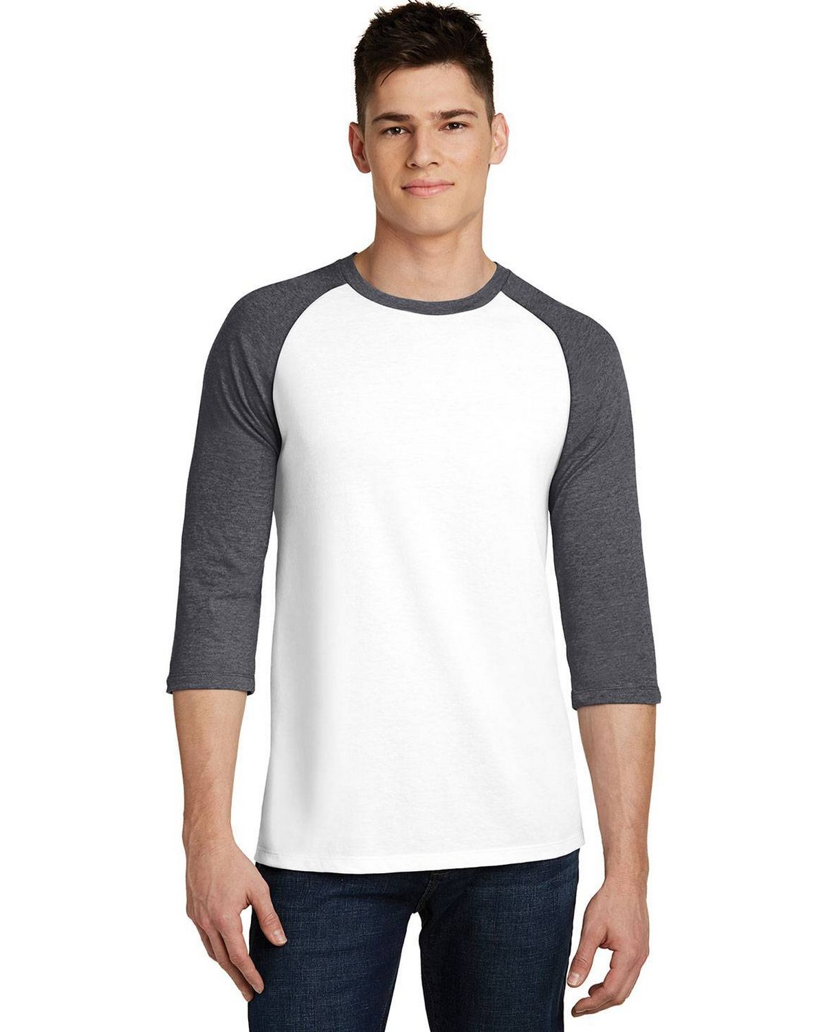 DT6210 District Very Important Tee 3/4-Sleeve Raglan.