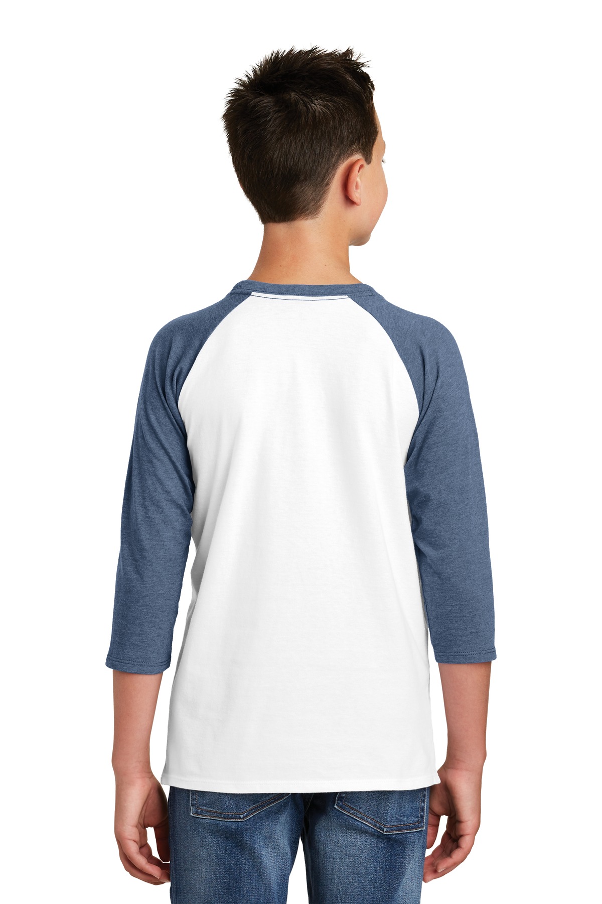DT6210Y District Youth Very Important Tee 3/4-Sleeve . - Back Image