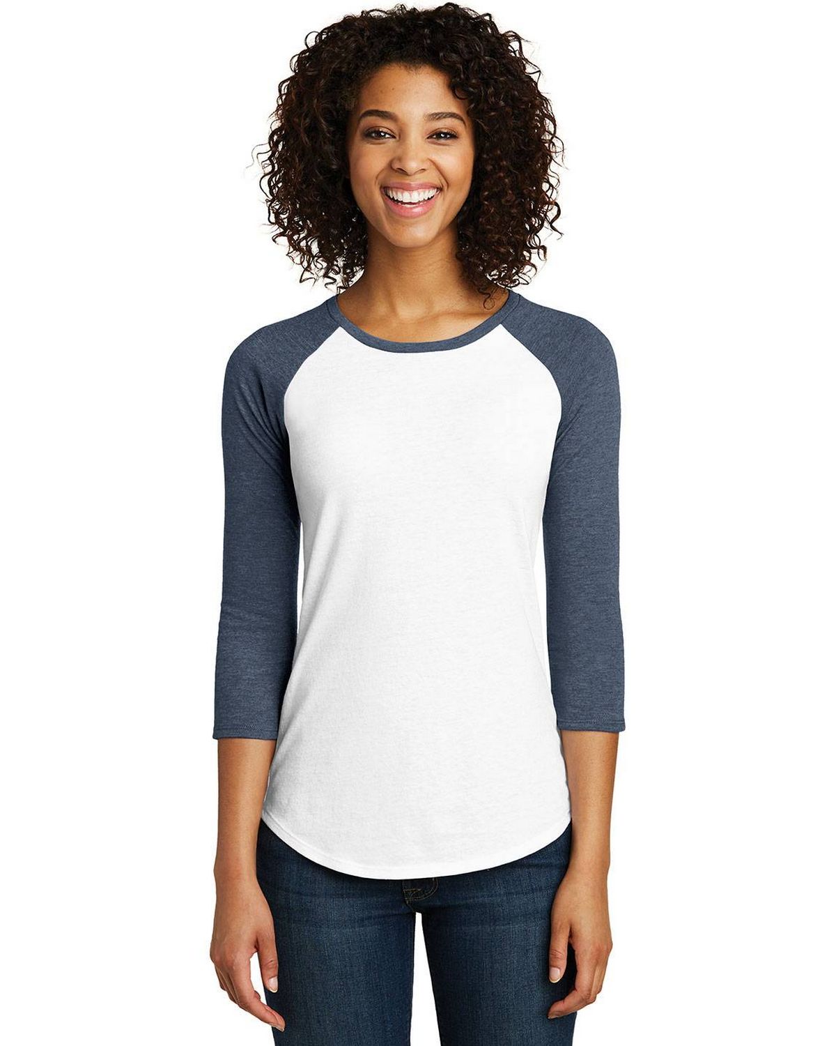 DT6211 District Womens Fitted Very Important Tee 3/4-Sleeve Raglan. DT6211 District Womens Fitted Very Important Tee 3/4-Sleeve Raglan.