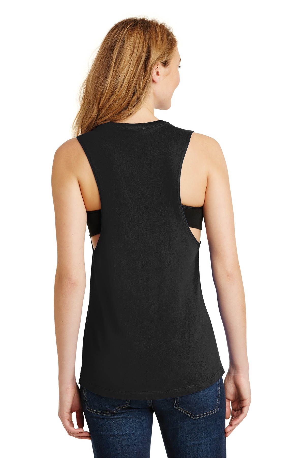 DT6301 District Womens Fitted V.I.T. Festival Tank. - Back Image