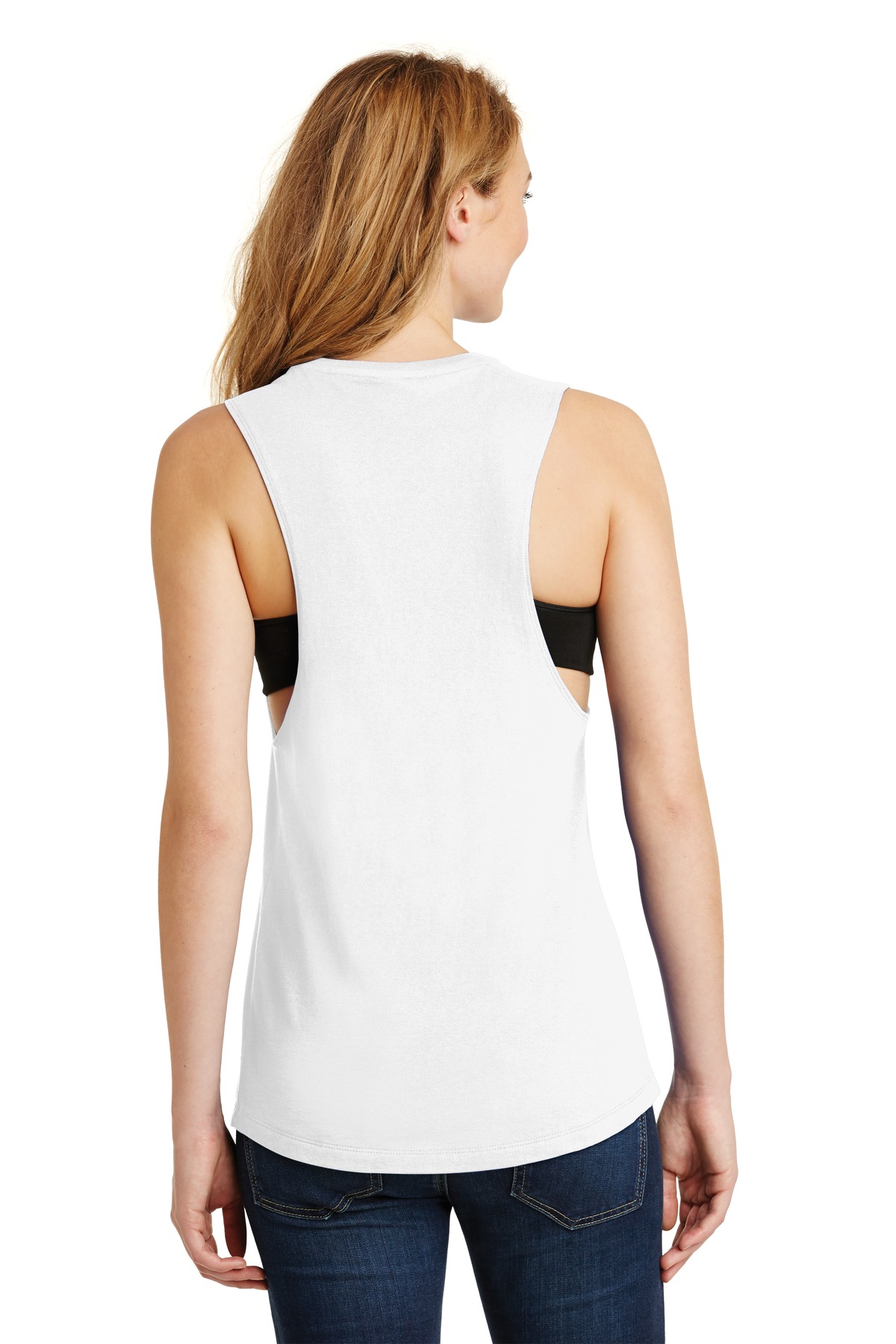 DT6301 District Womens Fitted V.I.T. Festival Tank. - Back Image