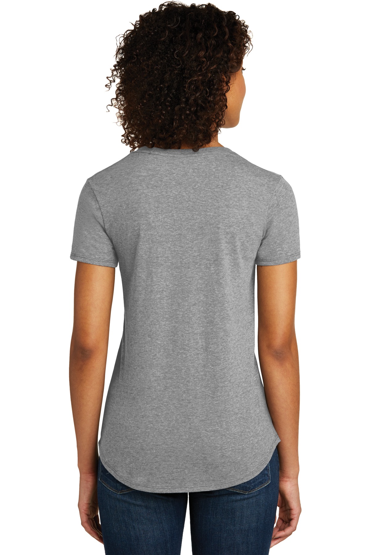 DT6401 District Womens Fitted Very Important Tee Scoop Neck - Back Image