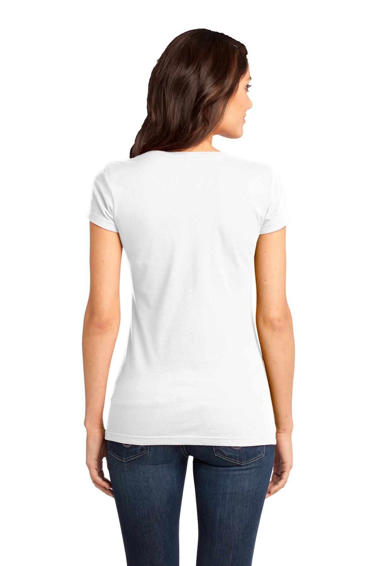 DT6501 District - Juniors Very Important Tee V-Neck. - Back Image