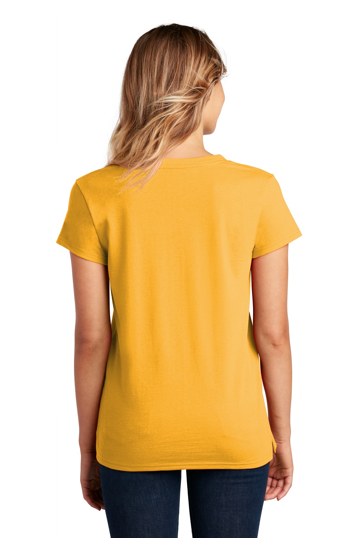 DT8001 District Womens Re-Tee V-Neck - Back Image