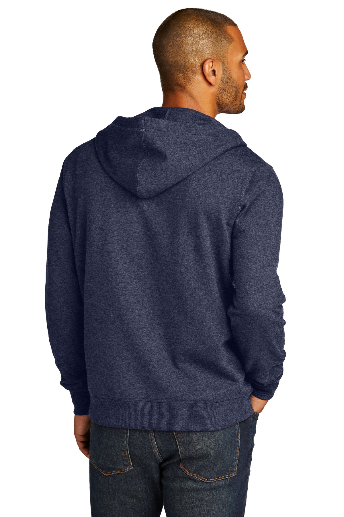 DT8102 District Re-Fleece Full-Zip Hoodie - Back Image