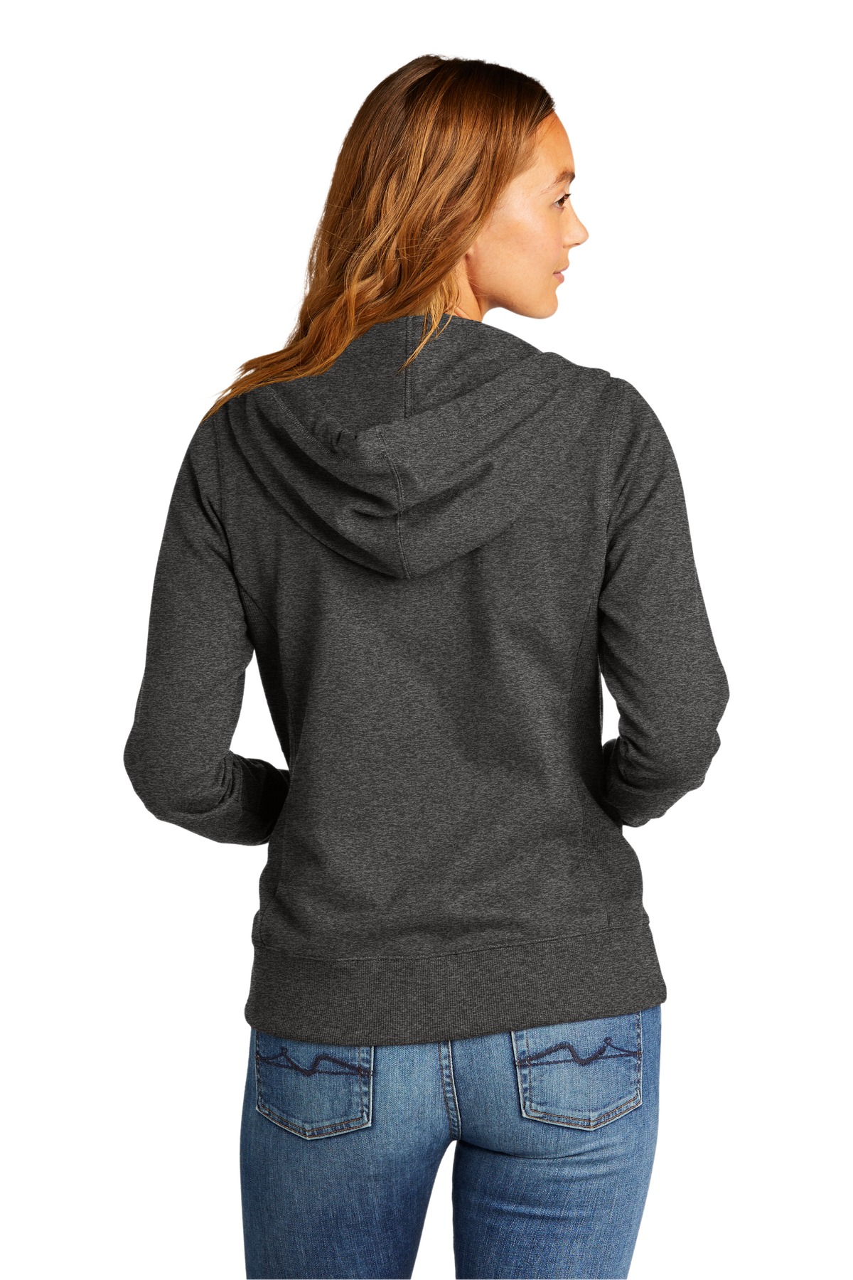 DT8103 District Womens Re-Fleece Full-Zip Hoodie - Back Image
