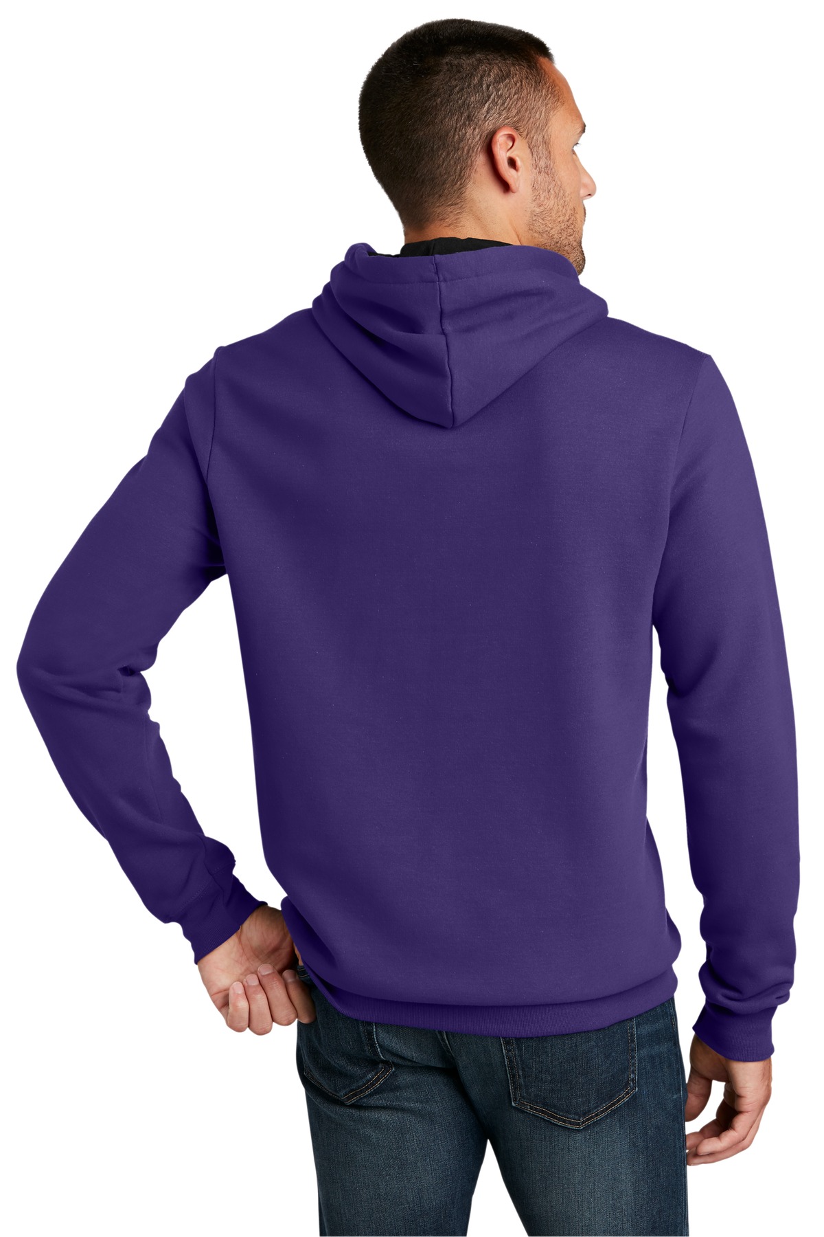 District Embroidery DT810 The Concert Fleece Hoodie. District Embroidery DT810 The Concert Fleece Hoodie. - Back Image