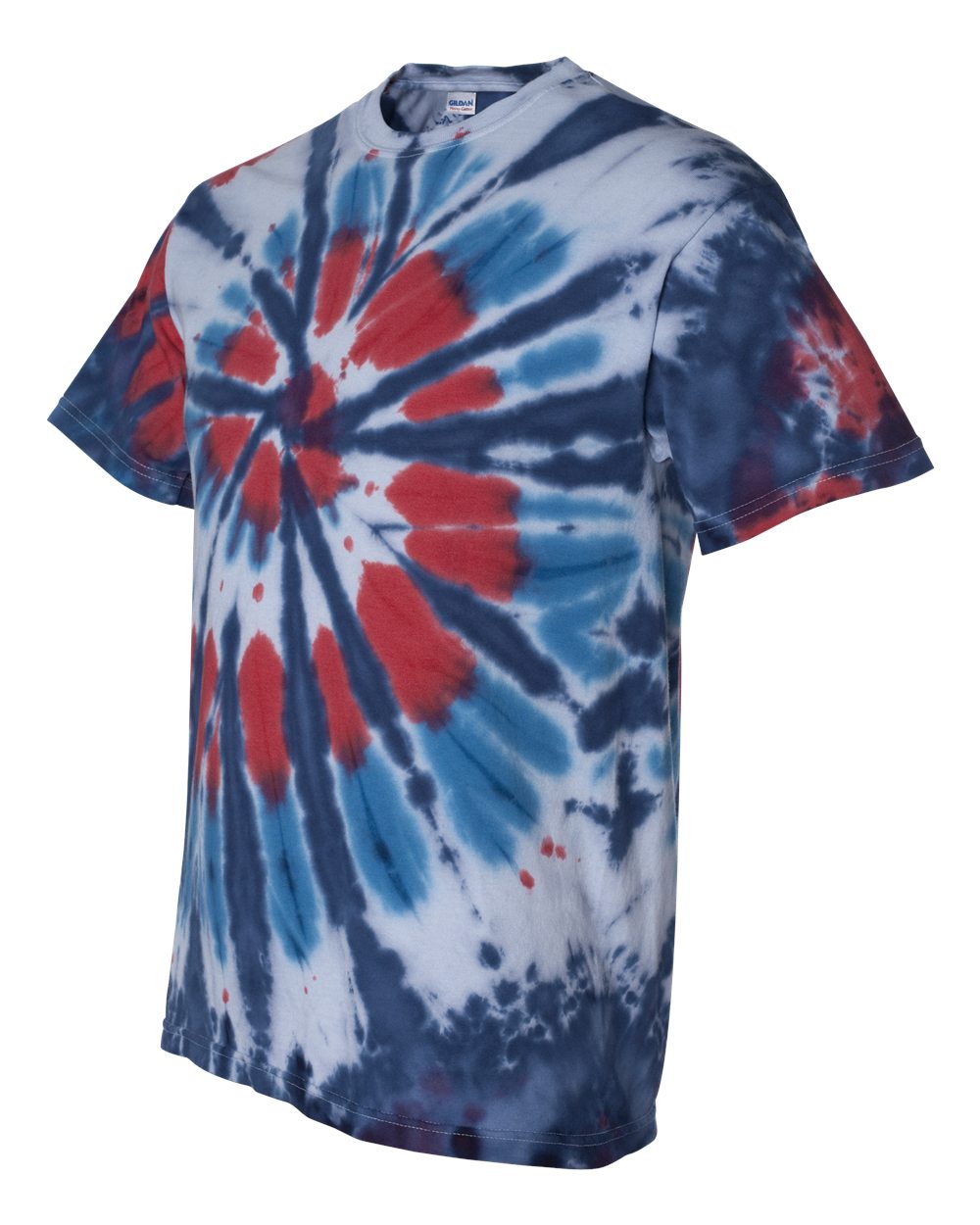 200T2 Dyenomite Multi-Color Cut-Spiral Short Sleeve T-Shirt - Siide Image