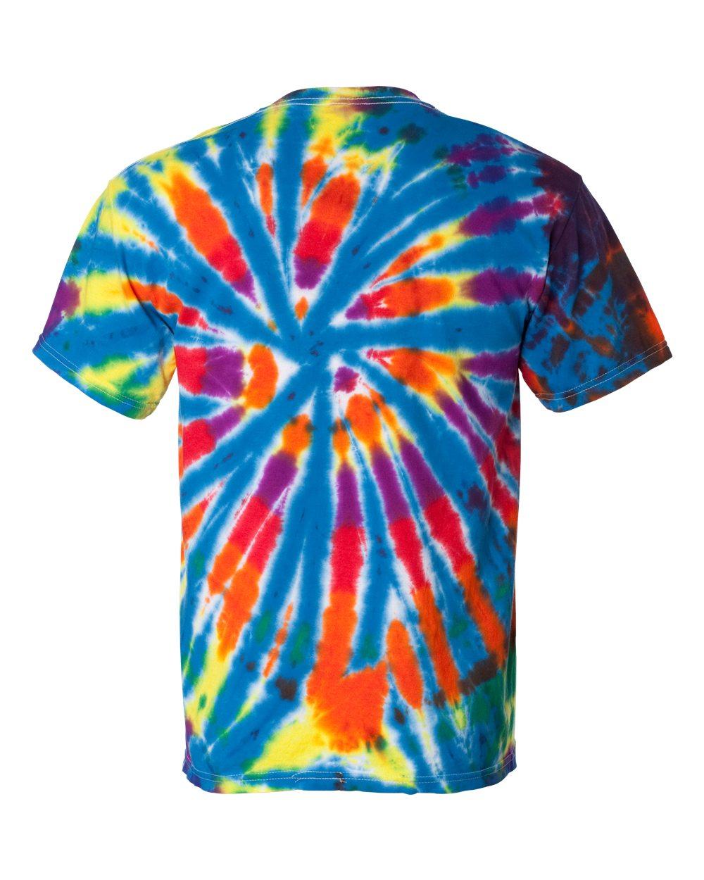 200TD Dyenomite Rainbow Cut-Spiral Tie-Dyed T-Shirt - Back Image