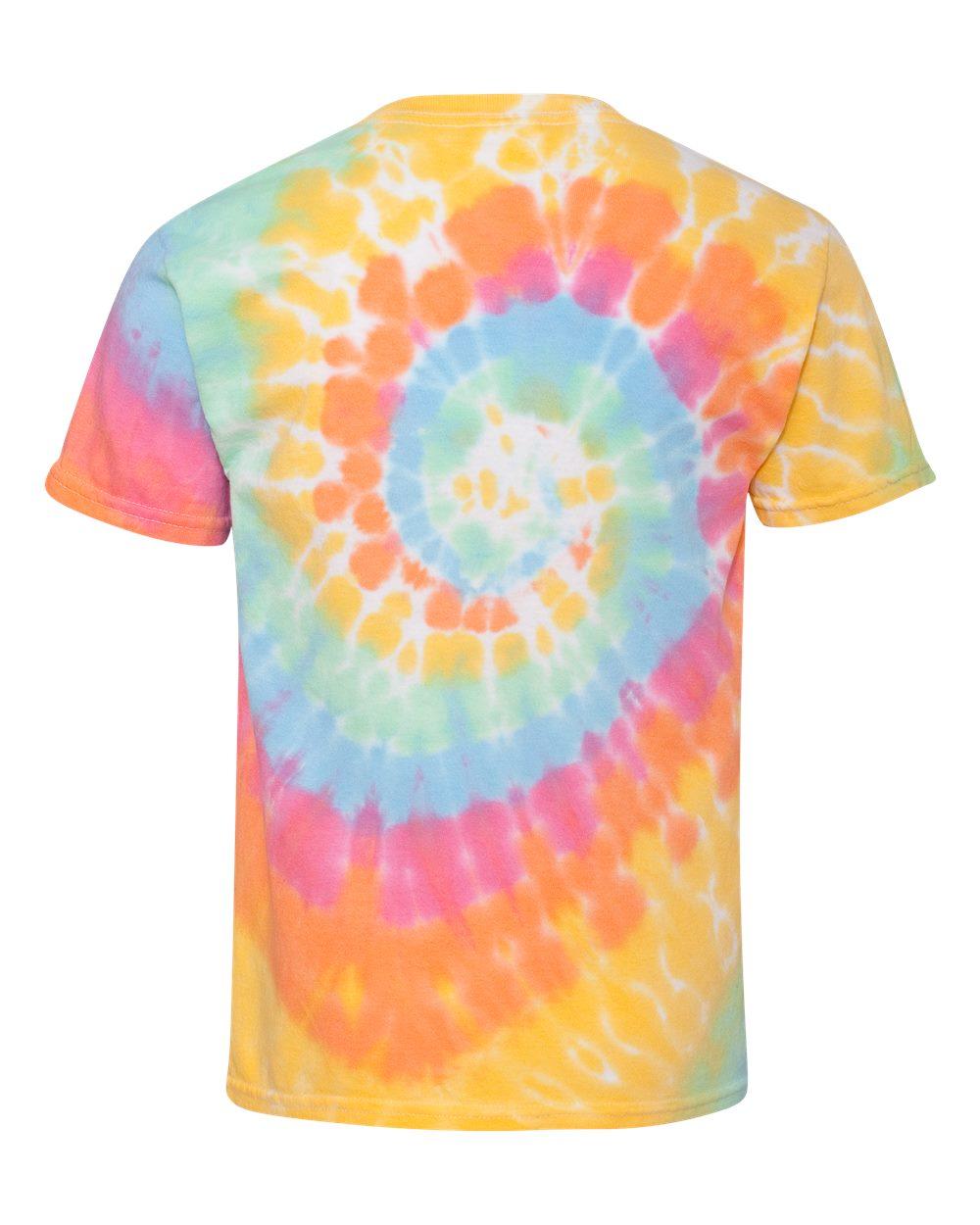 20BMS Dyenomite Youth Multi-Color Spiral Tie-Dyed T-Shirt - Back Image