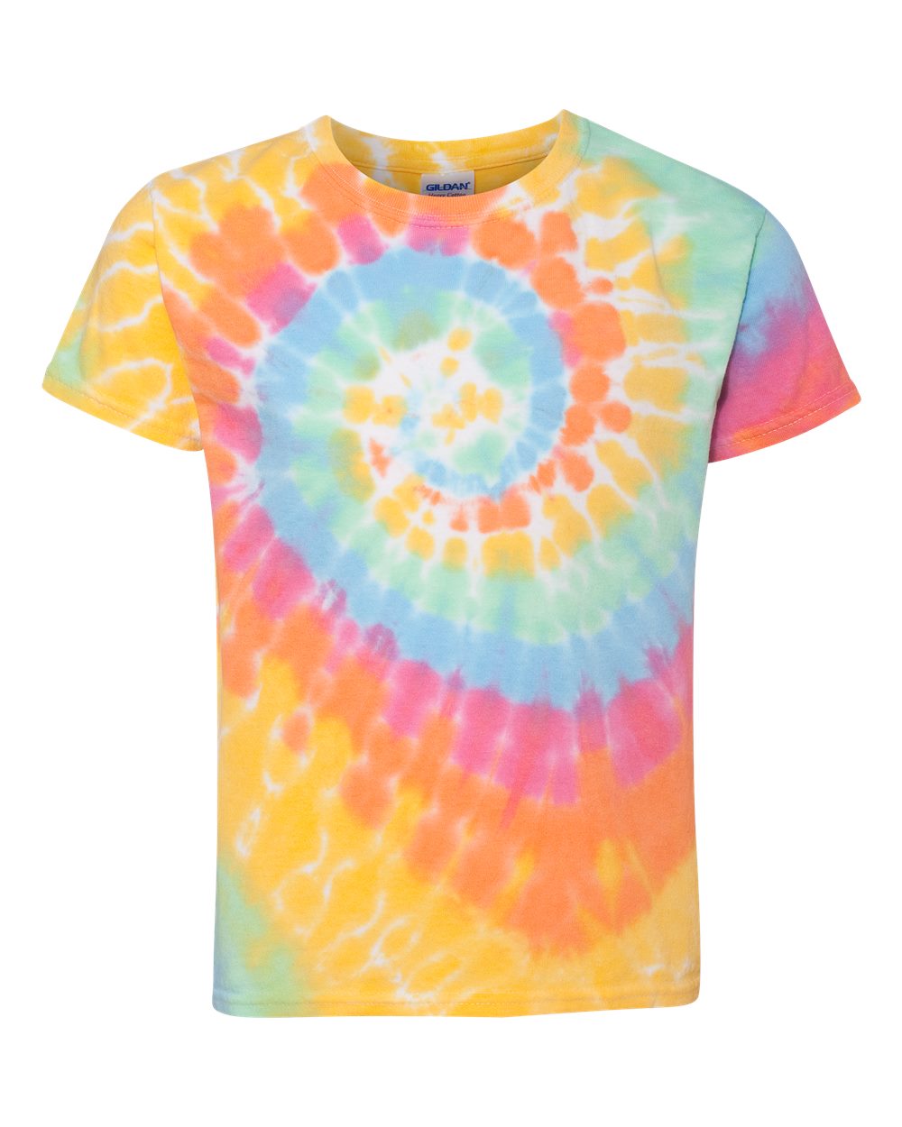20BMS Dyenomite Youth Multi-Color Spiral Tie-Dyed T-Shirt