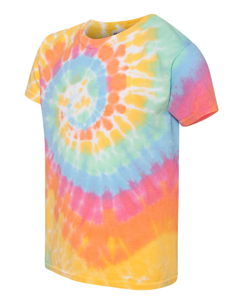20BMS Dyenomite Youth Multi-Color Spiral Tie-Dyed T-Shirt - Siide Image