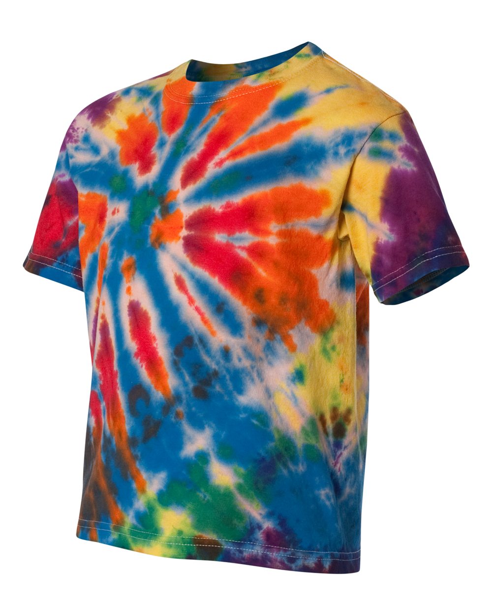 20BTD Dyenomite Youth Rainbow Cut-Spiral T-Shirt - Siide Image