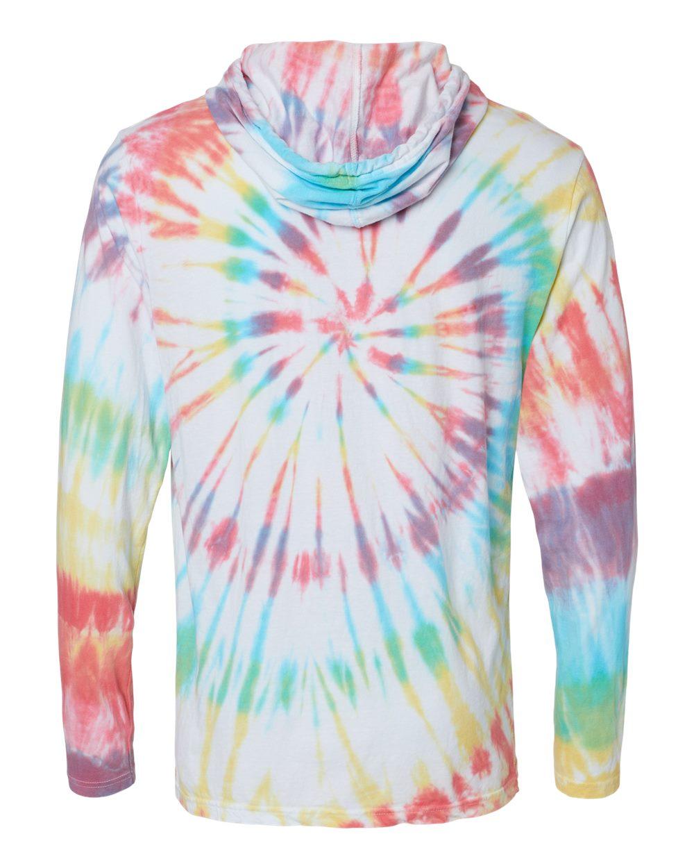 430VR Dyenomite Tie-Dyed Hooded Pullover T-Shirt 430VR Dyenomite Tie-Dyed Hooded Pullover T-Shirt - Back Image