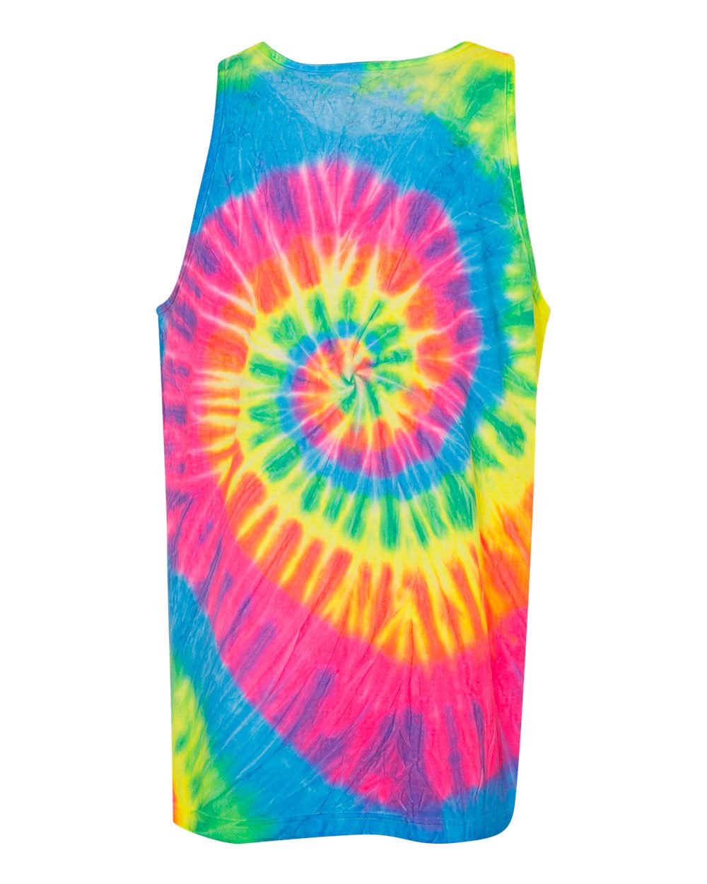 420MS Dyenomite Multi-Color Spiral Unisex Tank Top - Back Image