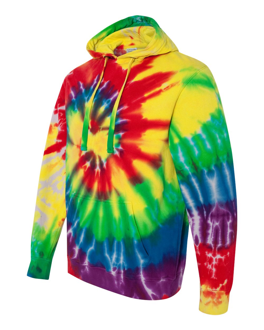 854MS Dyenomite Multi-Color Spiral Pullover Hooded Sweatshirt - Siide Image