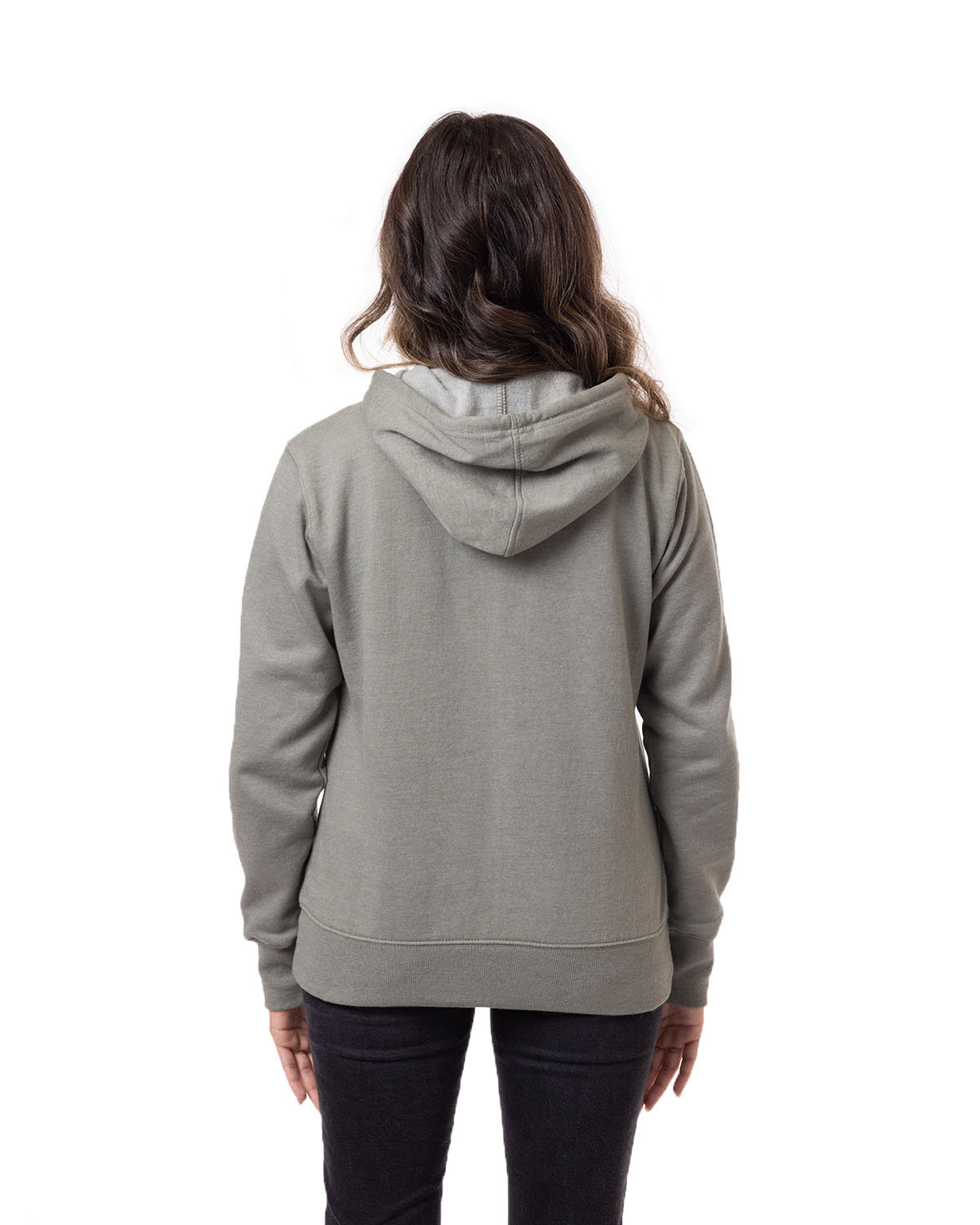EC4580 econscious Ladies Organic/Recycled Heathered Fleece Full-Zip Hooded Sweatshirt EC4580 econscious Ladies Organic/Recycled Heathered Fleece Full-Zip Hooded Sweatshirt - Back Image