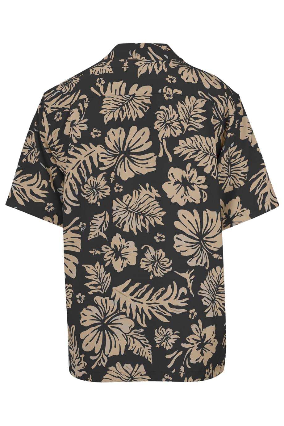 1036 Edwards HIBISCUS 2-COLOR CAMP SHIRT - Back Image
