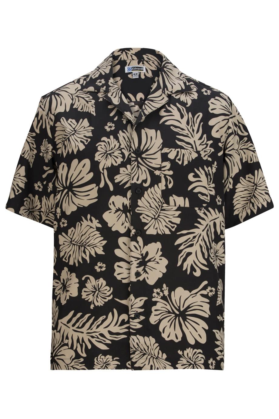 1036 Edwards HIBISCUS 2-COLOR CAMP SHIRT