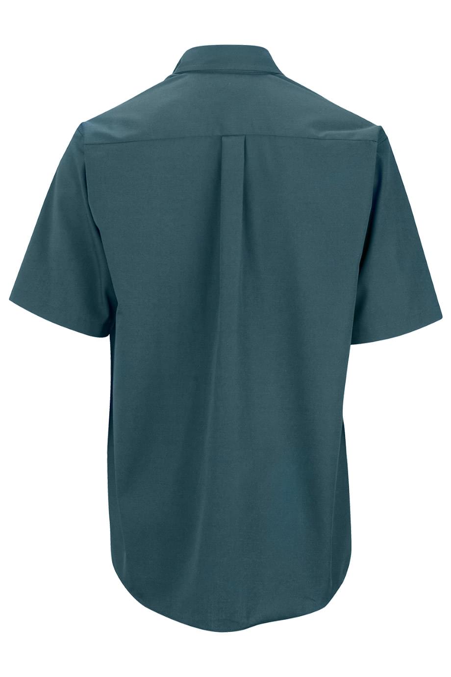 1230 Edwards Mens Easy Care Short Sleeve Poplin Shirt 1230 Edwards Mens Easy Care Short Sleeve Poplin Shirt - Back Image