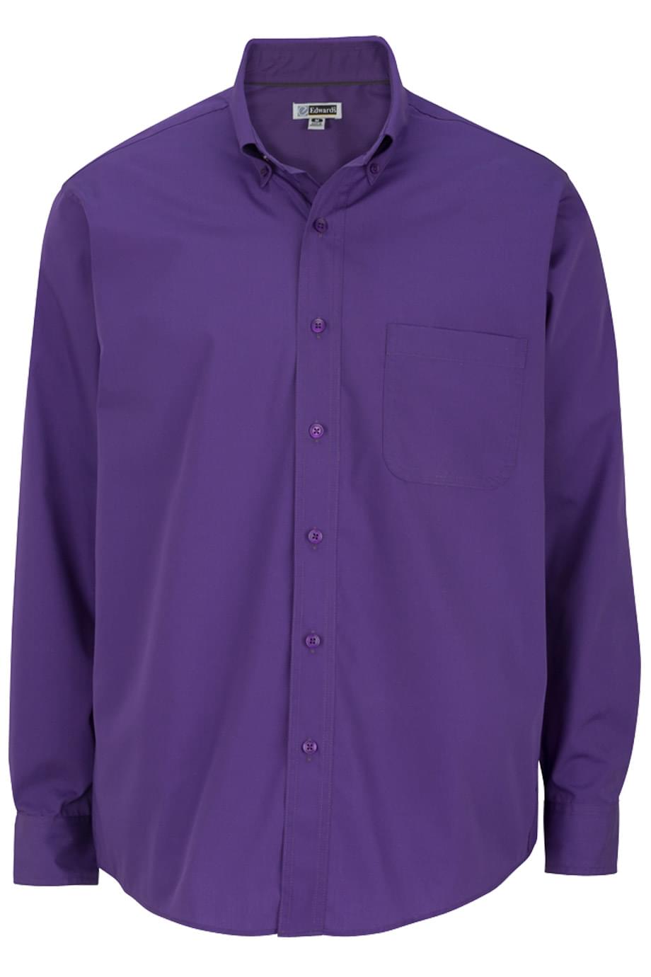 1295 Edwards MENS LIGHTWEIGHT LONG SLEEVE POPLIN SHIRT