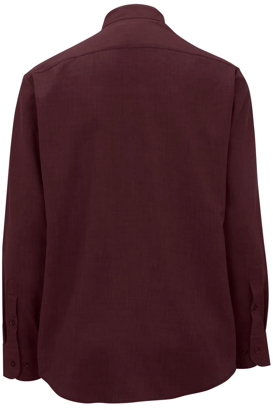 1392 Edwards MENS BATISTE BANDED COLLAR SHIRT - Back Image