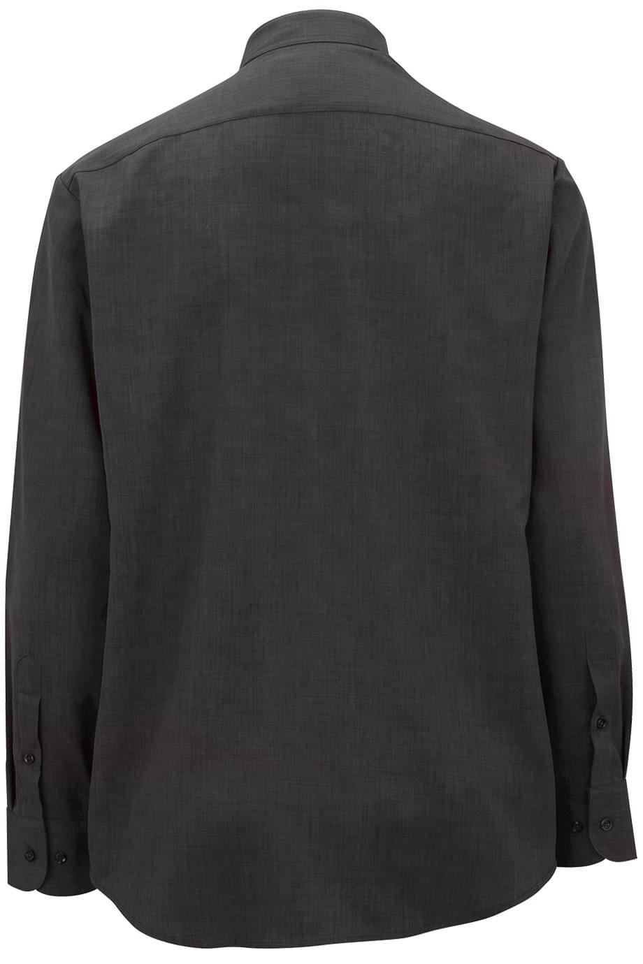 1392 Edwards MENS BATISTE BANDED COLLAR SHIRT - Back Image
